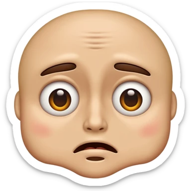 weirded out face sticker