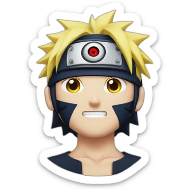naruto with sharingan left eye sticker