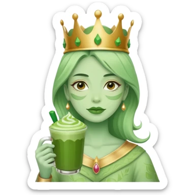 i want an emoji for a matcha queen sticker
