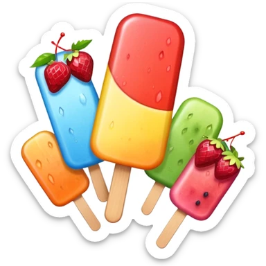 Popsicle: colorful sticker