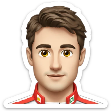 Charles Leclerc f1 driver Integer sticker