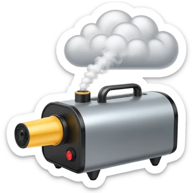 Fog creating  machine  with smoke coming out  sticker