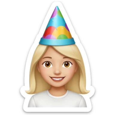 una festa di compleanno con una camicia bianca una ragazza  sticker