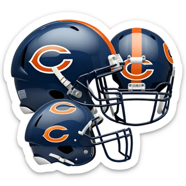 Chicago bears football helmets  sticker
