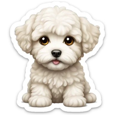 cute maltipoo puppy sticker