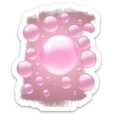 light pink bubbles sticker