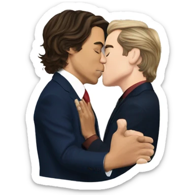 Harry styles kissing Obama  sticker