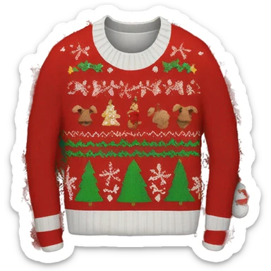 ugly christmas sweater sticker
