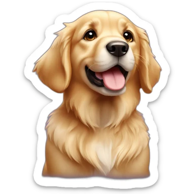 Puppy-Golden-retriever-dame sticker