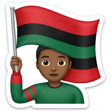 Pan African-African American Flag (Red-Black and Green horizontal stripes) - no stars or other symbols sticker