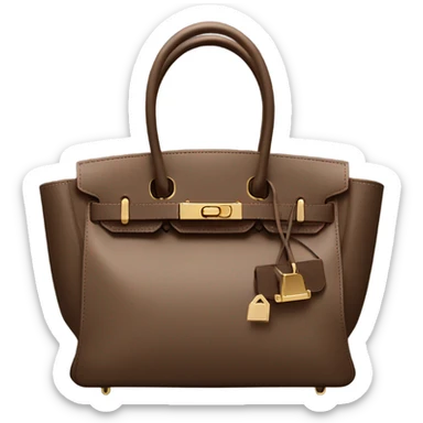 Birkin Bag in Mocha Color sticker