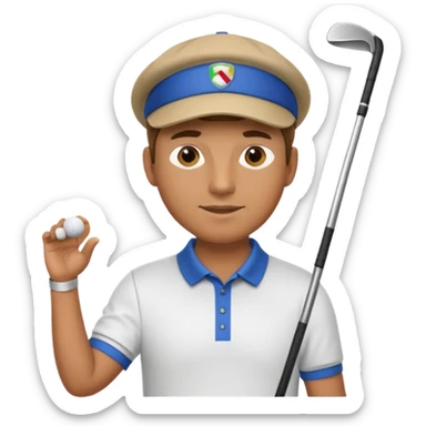 man playing golf sticker