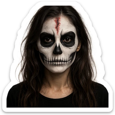 Halloween makeup, remove background sticker