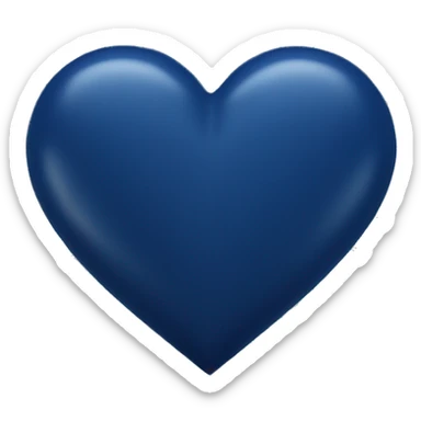dark blue heart sticker