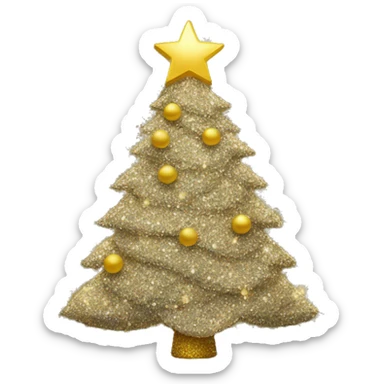 Glitter Christmas tree sticker
