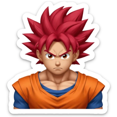 Goku super saiyan god sticker