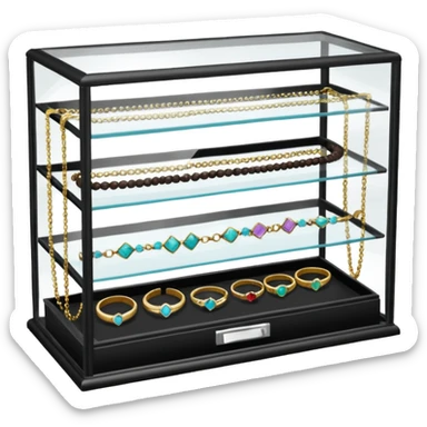 jewelry display case at Walmart sticker