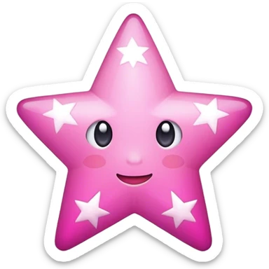 pink magic star sticker