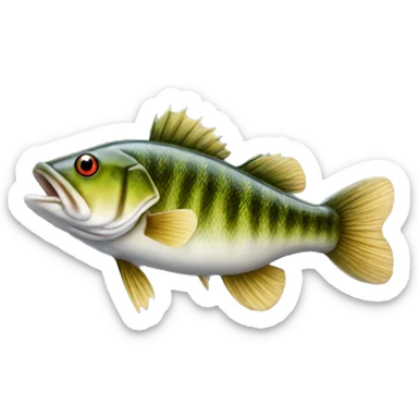 Bass fish  sticker