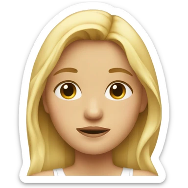 The blonde girl is crying sticker