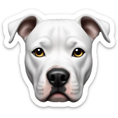 White and black pitbull sticker