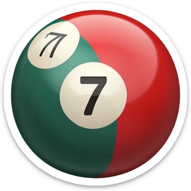 billiard ball 7 numner sticker