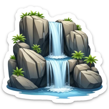 A waterfall  sticker