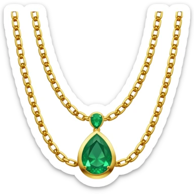 emerald necklace sticker