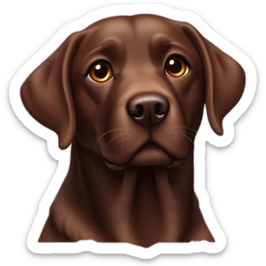 Labrador chocolat  sticker