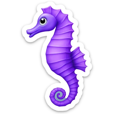 Purple seahorse  sticker