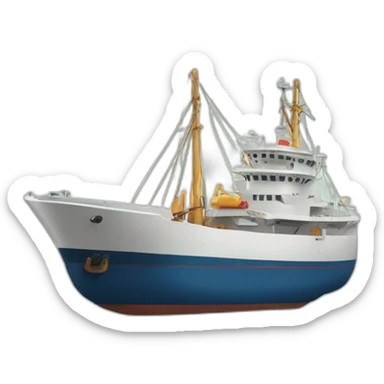 ship parked at harbor sticker