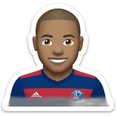 mbappe with olympique lyon shirt sticker