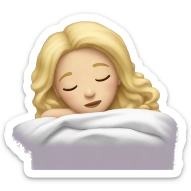 blonde girl sleeping sticker