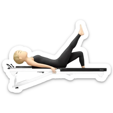 Pilates reformer white classical  sticker