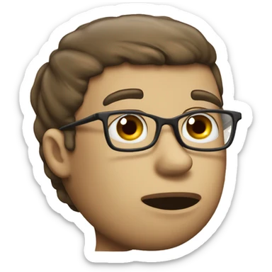 bored demotivated book worm young student sticker