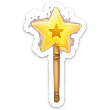 magic wand with sparks sticker