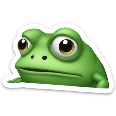 Sad frog chilling in a car sticker