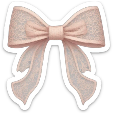 Lace bow sticker