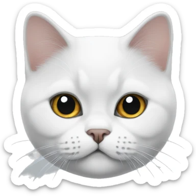 White British shorthair  sticker