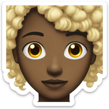 black teen with anime eyes sticker