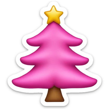 pink christmas tree  sticker