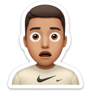 A person wearing Nike tech and looking surprised  sticker