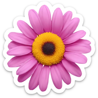 Pink daisy sticker