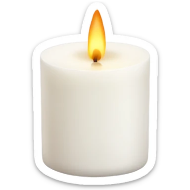 white scented candle sticker