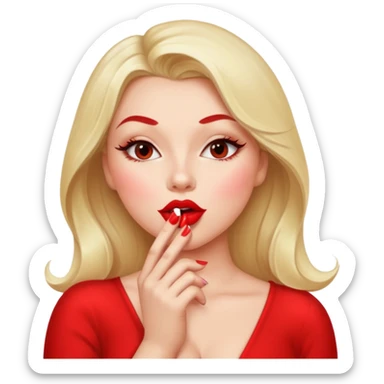Sexy woman with a big butt blowing kisses sticker