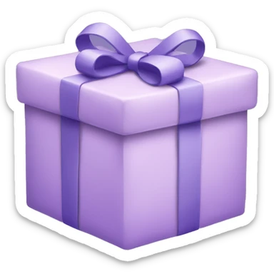 pastel purple christmas present  sticker