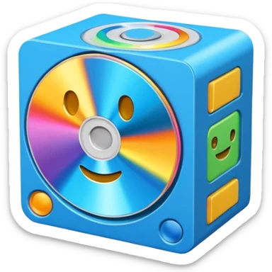 jeux ordinateur physique, CD, boite de jeux sticker