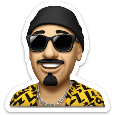 Ali G with a text called “Westside” sticker