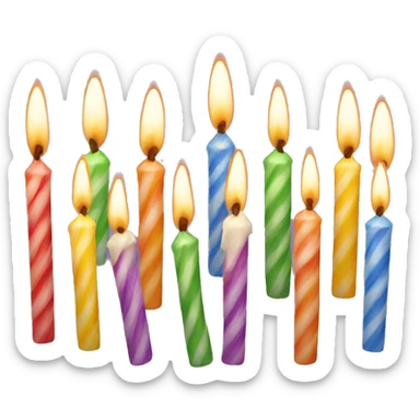 Birthday candles sticker