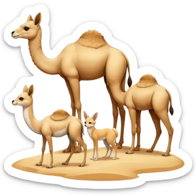 animals living in desert, sticker